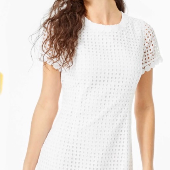 Lily Pulitzer White Eyelet Jennifer Shift Dress